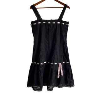 Ribbon Black Lace Dress Necessary Essentials